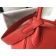 Hermes Lindy 30cm Bag In Red Clemence Leather
