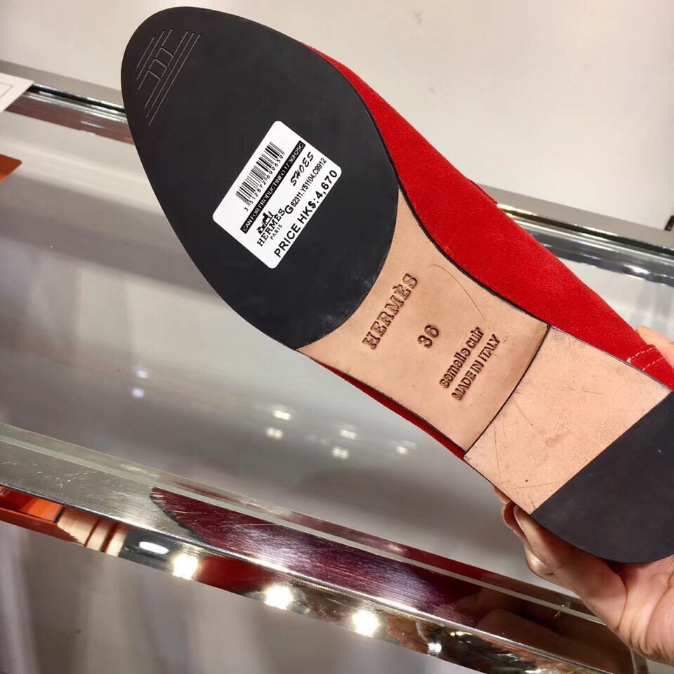 Hermes Red Suede Saint Honore Ankle Boots