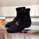 Hermes Black Suede Saint Honore Ankle Boots