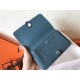 Hermes Bicolor Dogon Duo Wallet In Red/Jean Leather