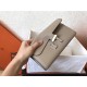 Hermes Grey Epsom Constance Long Wallet