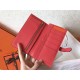 Hermes Bi-Color Epsom Bearn Wallet Electric Blue/Piment