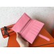 Hermes Bi-Color Epsom Bearn Wallet Grey/Pink