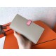 Hermes Bi-Color Epsom Bearn Wallet Grey/Pink