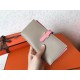 Hermes Bi-Color Epsom Bearn Wallet Grey/Pink