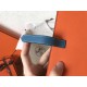 Hermes Bi-Color Epsom Bearn Wallet Orange/Blue Jean