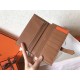 Hermes Bi-Color Epsom Bearn Wallet Taupe/Brown