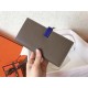 Hermes Bi-Color Epsom Bearn Wallet Taupe/Electric Blue