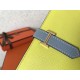 Hermes Bi-Color Epsom Bearn Wallet Soufre/Blue Lin