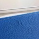 Hermes Blue Clemence Azap Zipped Wallet
