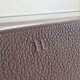 Hermes Etoupe Clemence Azap Zipped Wallet
