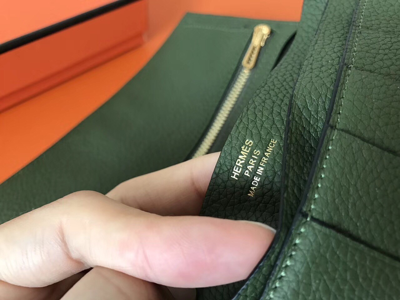 Hermes Canopee Clemence Bearn Gusset Wallet