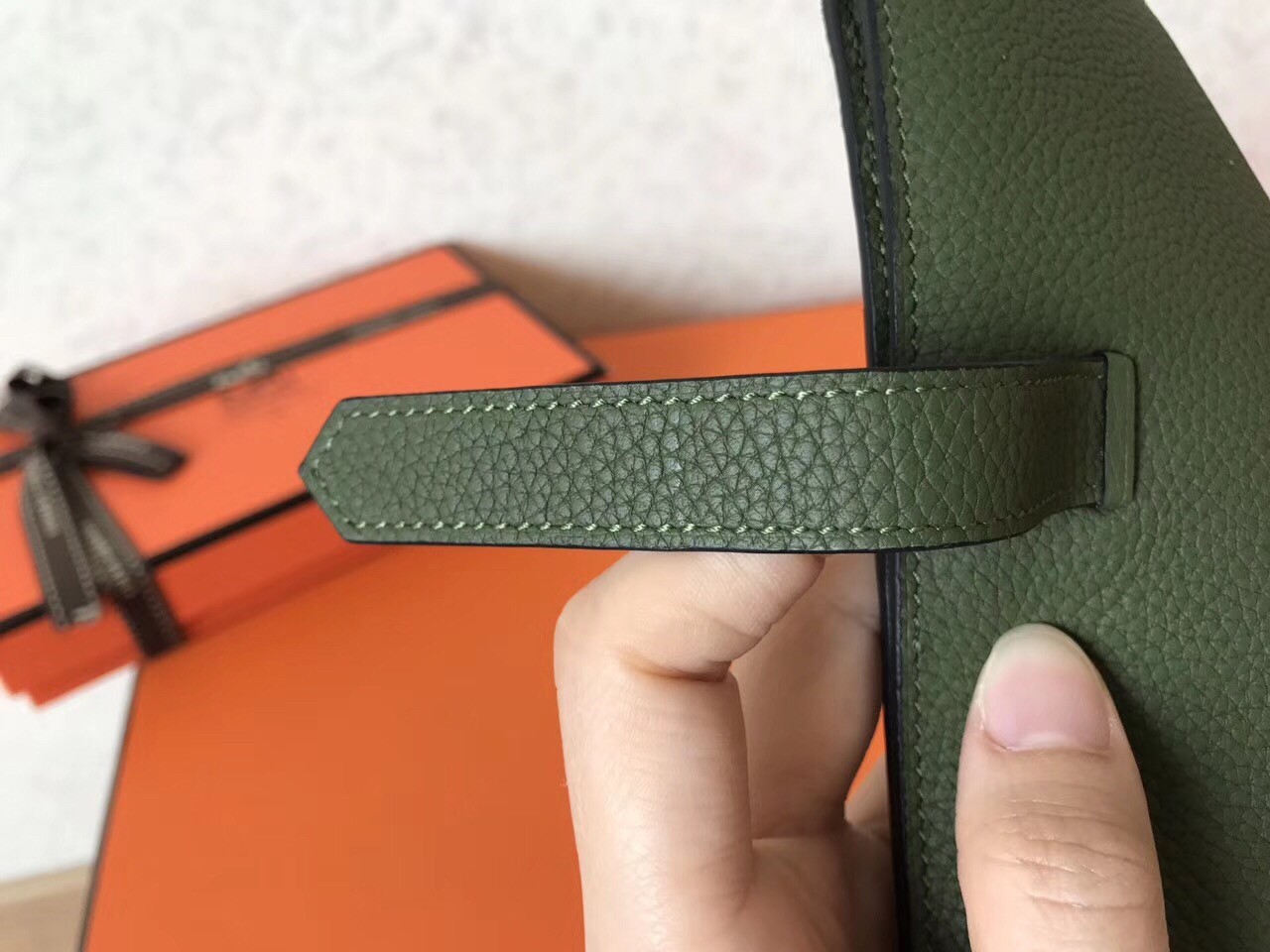 Hermes Canopee Clemence Bearn Gusset Wallet