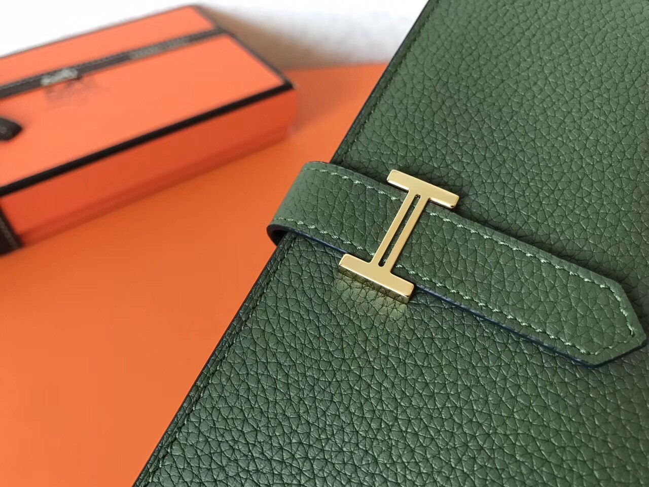 Hermes Canopee Clemence Bearn Gusset Wallet