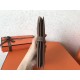 Hermes Taupe Clemence Bearn Gusset Wallet