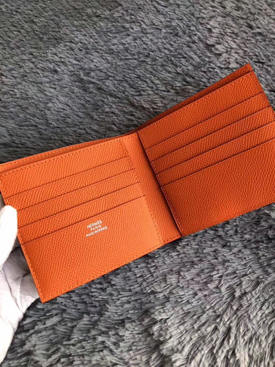 Hermes Orange MC² Copernic Compact Wallet