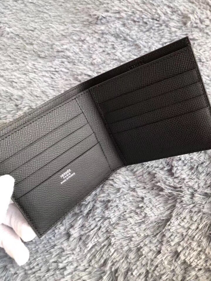 Hermes Black MC² Copernic Compact Wallet