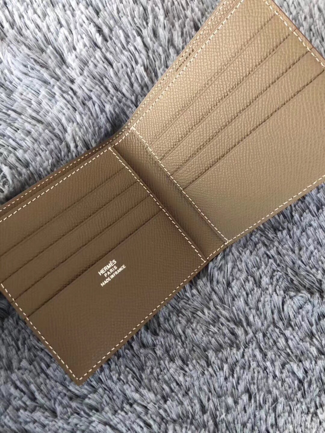 Hermes Taupe MC² Copernic Compact Wallet