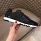 Hermes Trail Sneaker In Black Calfskin Leather