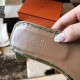 Hermes Oran Sandals In Olive Shiny Niloticus Crocodile
