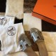 Hermes Oran Sandals In Grey Shiny Niloticus Crocodile
