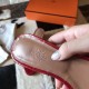 Hermes Oasis Sandals In Red Shiny Niloticus Crocodile
