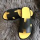 Hermes Izmir Sandals In Dark Green Swift Leather