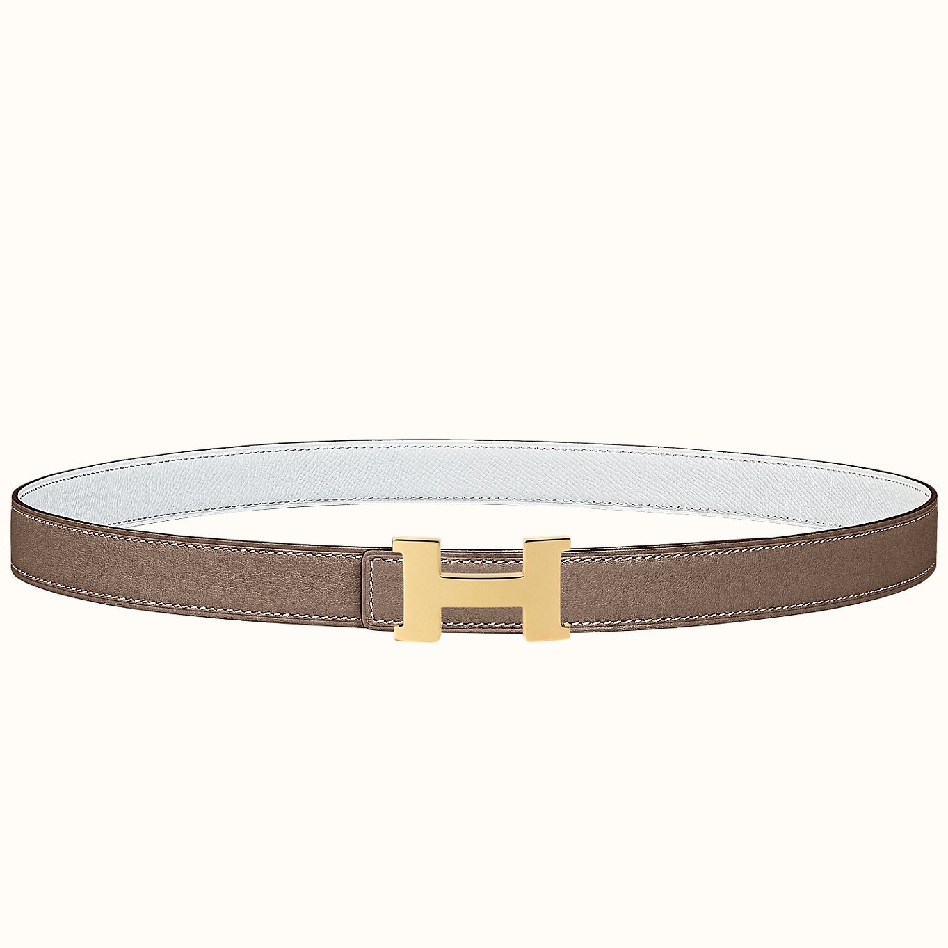 Hermes Mini Constance Belt Buckle & White Epsom 24 MM Strap