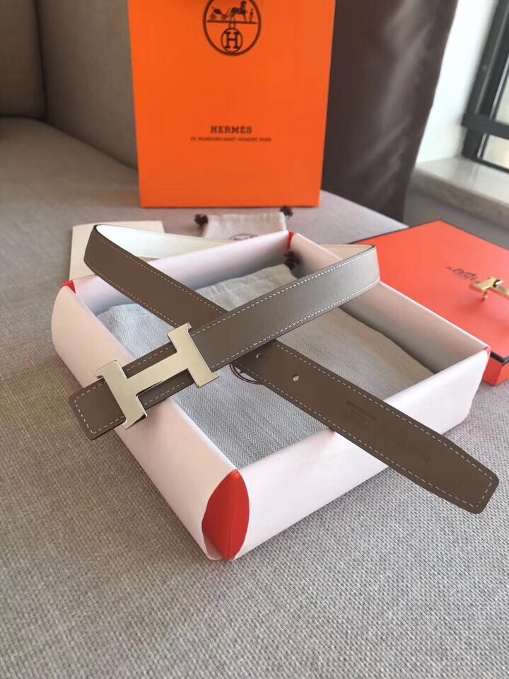 Hermes Mini Constance Belt Buckle & White Epsom 24 MM Strap