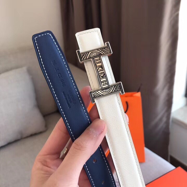 Hermes Mini Constance Belt Buckle & Blue Swift 24MM Strap