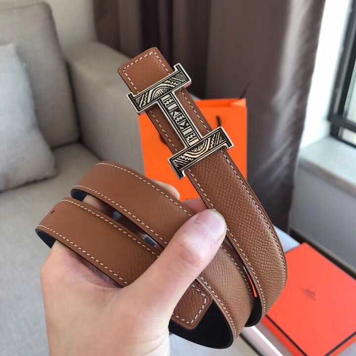 Hermes Mini Constance Belt Buckle & Black Swift 24MM Strap
