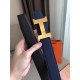 Hermes Constance Belt Buckle & Blue Epsom 38 MM Strap
