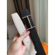 Hermes H d'Ancre Reversible Belt In Black/White Epsom Leather