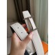 Hermes H d'Ancre Reversible Belt In Black/White Epsom Leather