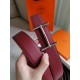 Hermes H d'Ancre Reversible Belt In Gold/Red Epsom Leather