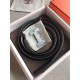 Hermes Quizz 32mm Reversible Belt In Grey Clemence Leather