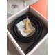 Hermes Quizz 32mm Reversible Belt In Cafe Clemence Leather