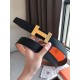 Hermes Quizz 32mm Reversible Belt In Brown Clemence Leather