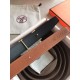 Hermes Quizz 32mm Reversible Belt In Brown Clemence Leather