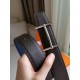 Hermes H d'Ancre Reversible Belt In Indigo/Black Epsom Leather