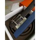Hermes H d'Ancre Reversible Belt In Indigo/Black Epsom Leather
