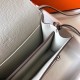 Hermes Mini Sac Roulis 18cm Bag In Pearl Grey Evercolor Calfskin