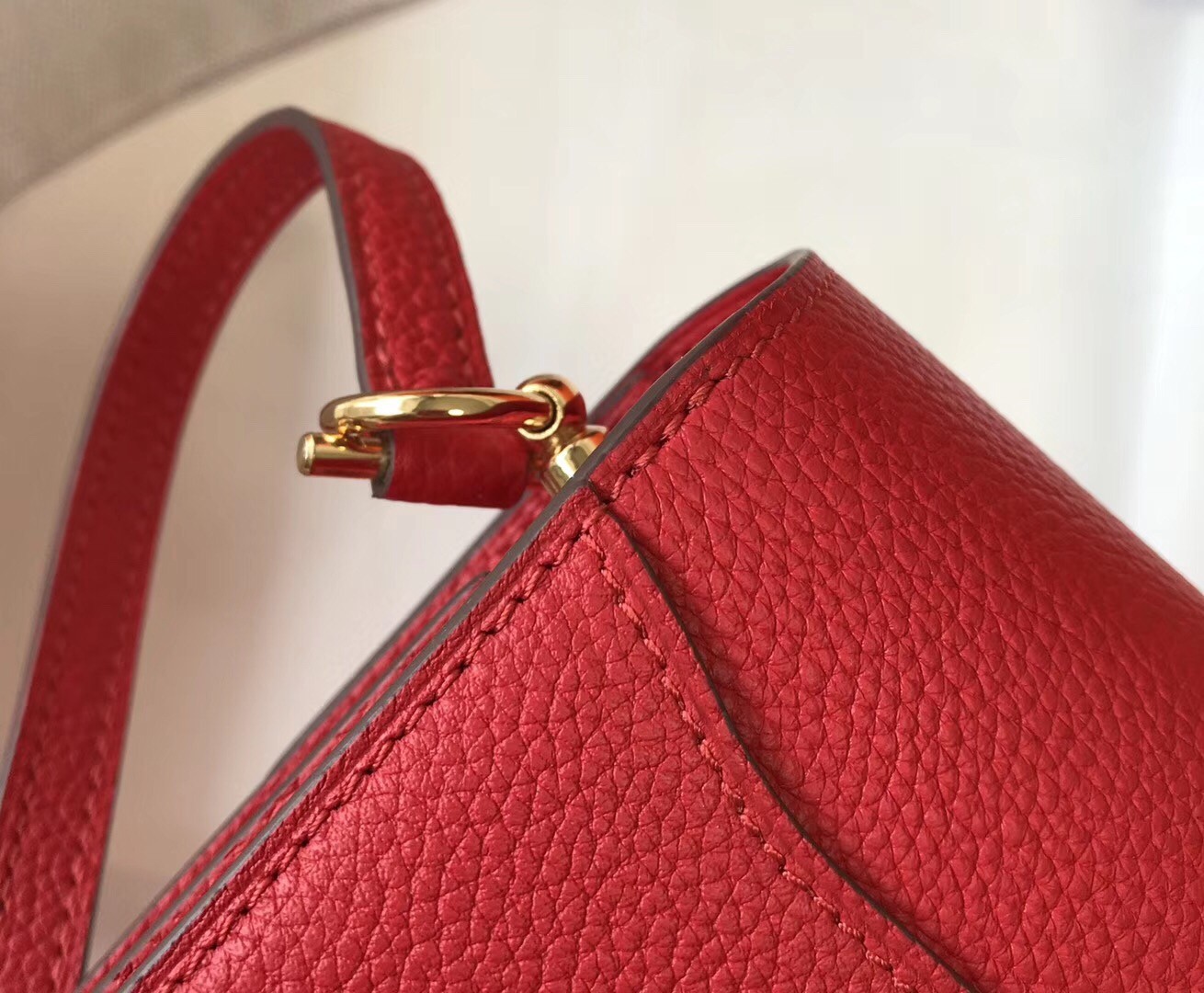 Hermes Mini Sac Roulis 18cm Bag In Red Evercolor Calfskin