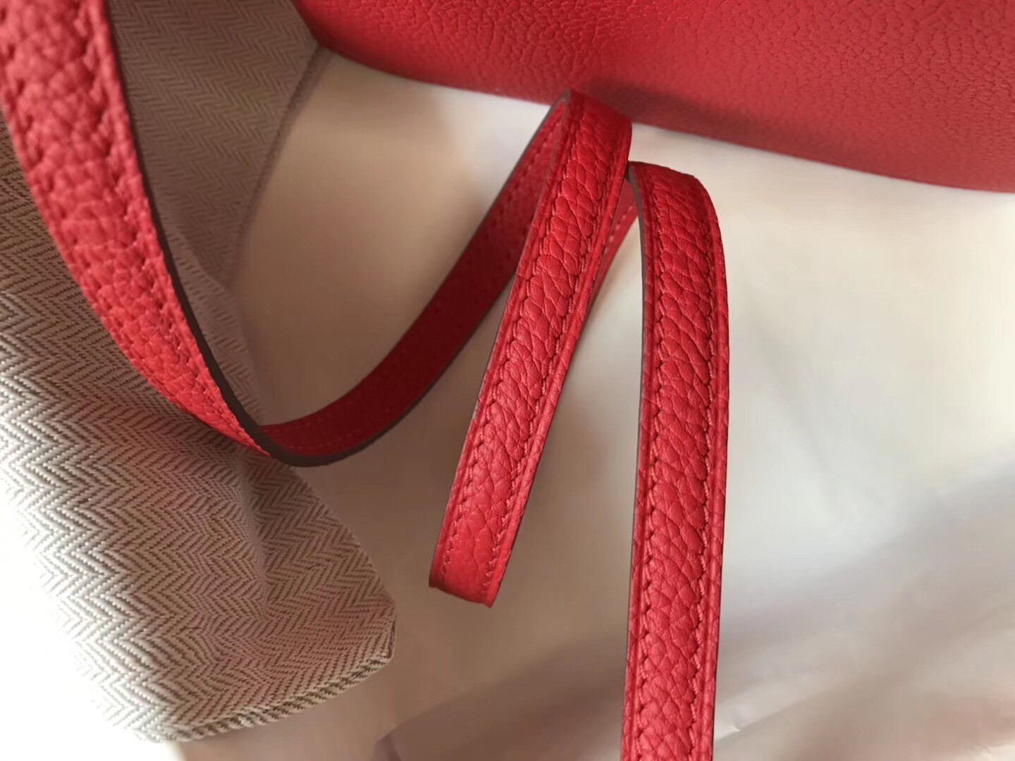 Hermes Mini Sac Roulis 18cm Bag In Red Evercolor Calfskin