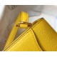 Hermes Mini Sac Roulis 18cm Bag In Yellow Evercolor Calfskin