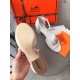 Hermes Viaggio 60MM Sandals In White Leather