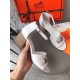 Hermes Viaggio 60MM Sandals In White Leather