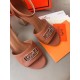 Hermes Viaggio 60MM Sandals In Brown Leather