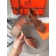 Hermes Viaggio 60MM Sandals In Brown Leather