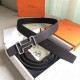 Hermes Tonight 38MM Reversible Belt In Cafe Clemence Leather